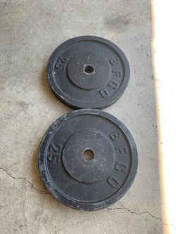 Two 25lbs Standard Weight Plates