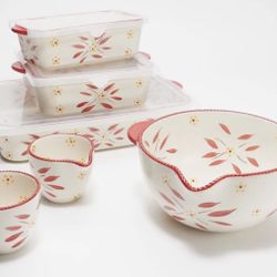 Temp-tations Old World 6-Piece Prep & Bake Set- Taupe, 