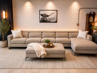 Grey jumbo sectional