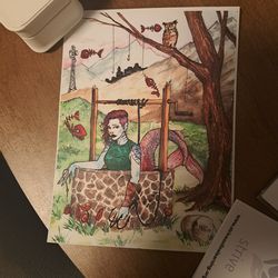 Mermaid Fantasy Art Print, 6x8