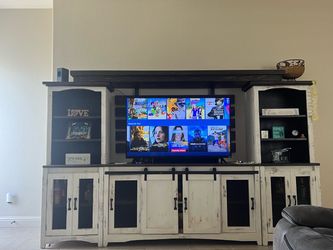 4 piece Rustic farmhouse style Tv entertainment