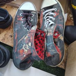 Harley Quinn Converse  Mens Size 10