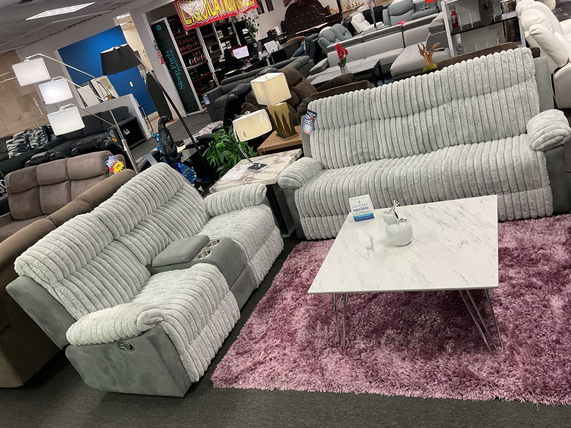 Furniture Upholstery Modern Sofa & Loveseat Set for Sale (Available in Multiple Colors) 35% OFF