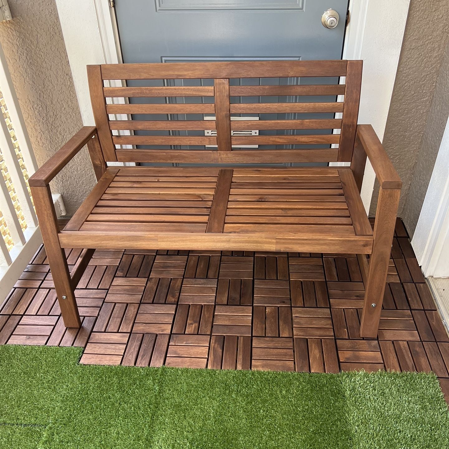 Ikea äpplarö bench with backrest deals