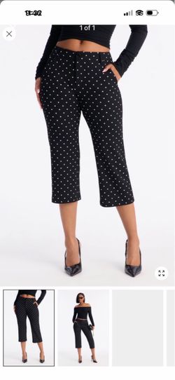 Polka dot capri pants