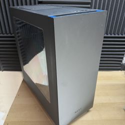 NZXT S340 Mid-Tower Chassis (Black / Blue) – Acrylic Side Panel