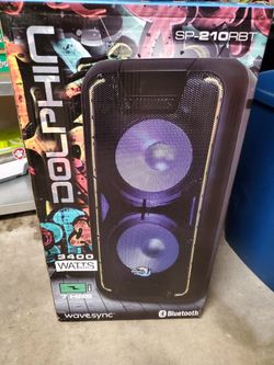 New party speaker 3,400 watts 10" woofers, Bluetooth,rechargeable,USB,MP3,fm radio, led lights, microphone,aux