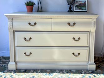 Traditional beige dresser