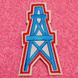 Houston OILERS Vintage 2" X 3" Iron-On Patch (NEW) Please Read Description. 