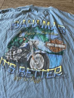 Harley Davidson Motorcycle Bahamas T-shirt Medium