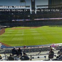 PADRES vs YANKEES Sun 5/26 1:10pm Field Seats