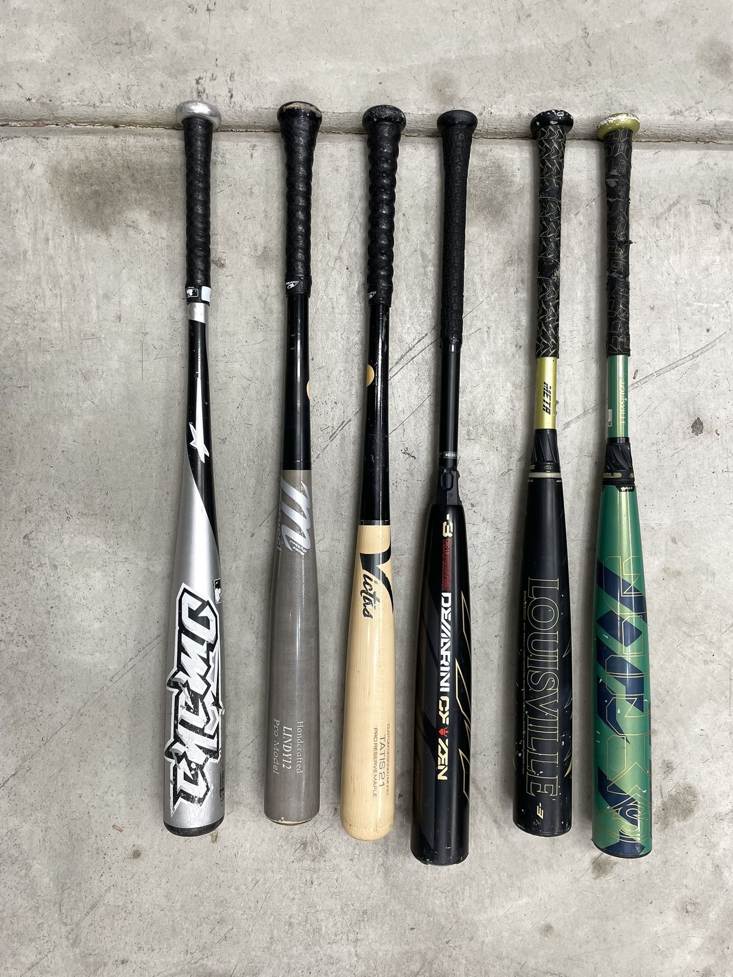 Variety of BBCOR baseball Bats