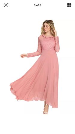 NWT )ladies formal occasion pink dress sz large
