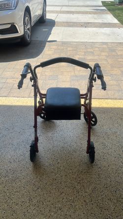 Red Used 4 wheel walker