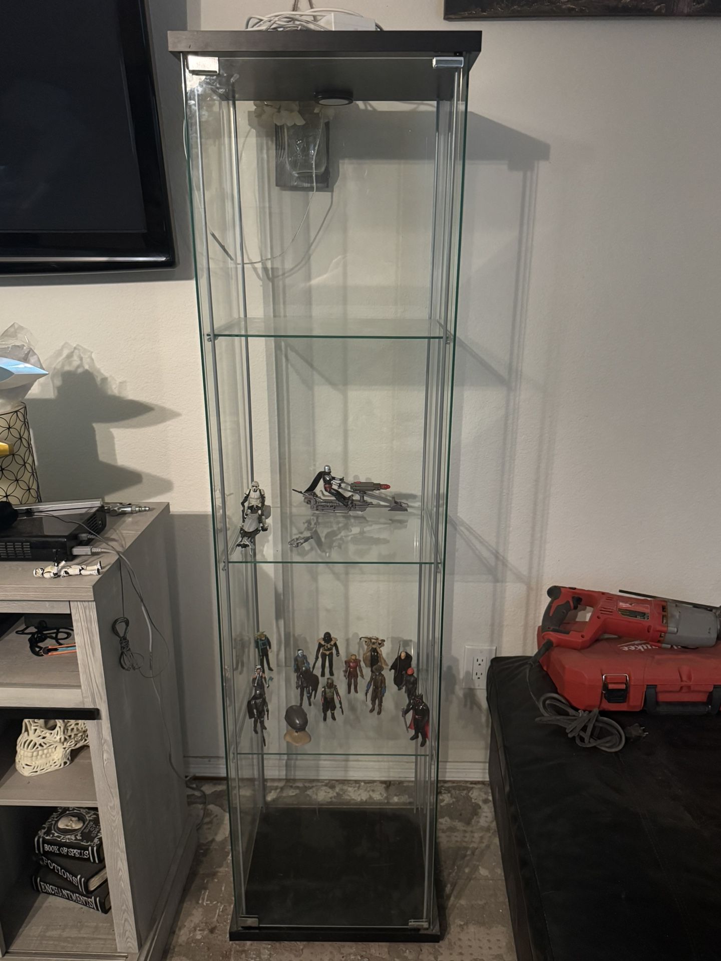 2 - Glass display cases with lights