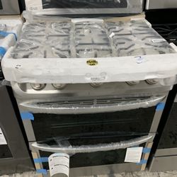 LG 30” Gas Stove In Stainless Steel New Open Box With Double Oven