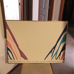 Vintage Mid Century Modern Limited Edition Museum Exhibition Poster By Morris Louis 