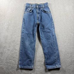 Vintage Levi's 550 Youth Boys Size 7 Blue Relaxed Fit Jeans Regular 90s Rare #2B