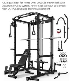 Power Rack with Power Cables