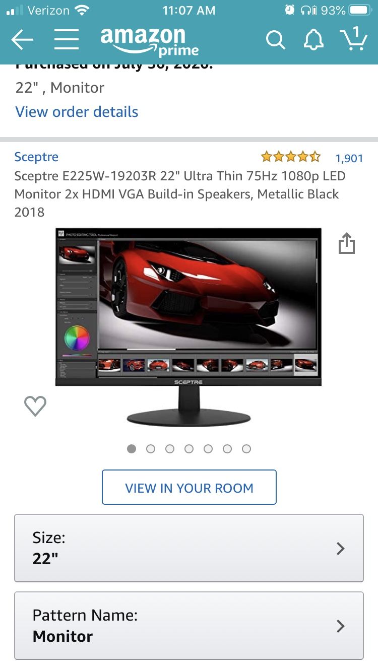 New computer monitor