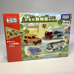 Takara Tomy Tomica Zoo Set Bus Truck Suzuki Jimny UD Animal Transport Boxed