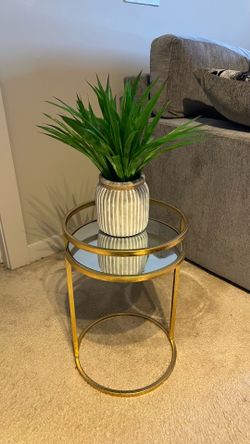 Small Gold Plated Circular Table