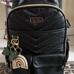Itzy Ritzy Black With Gold Studded Design, Diaper Bag, Baby Bag, Backpack!