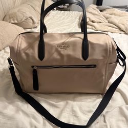 Kate Spade cream weekender duffel bag