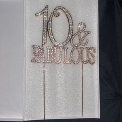 Cake Topper 10 & fabulous 