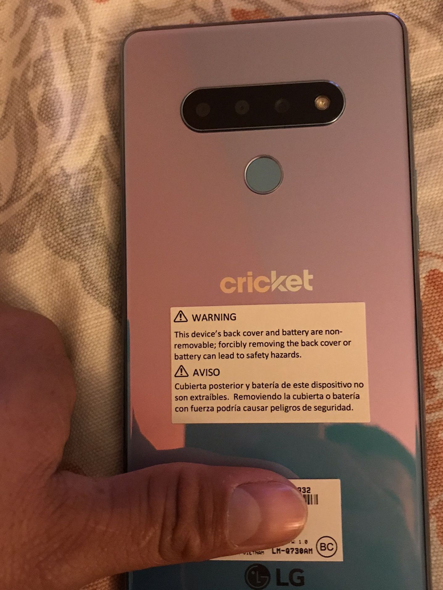 LG Stylo 6 blue New Operator Cricket 64 g