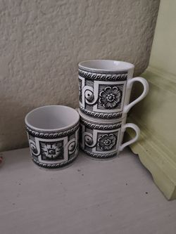 Antique cappuccino cups