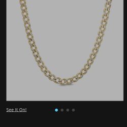 Diamond Cut Gold Necklace 
