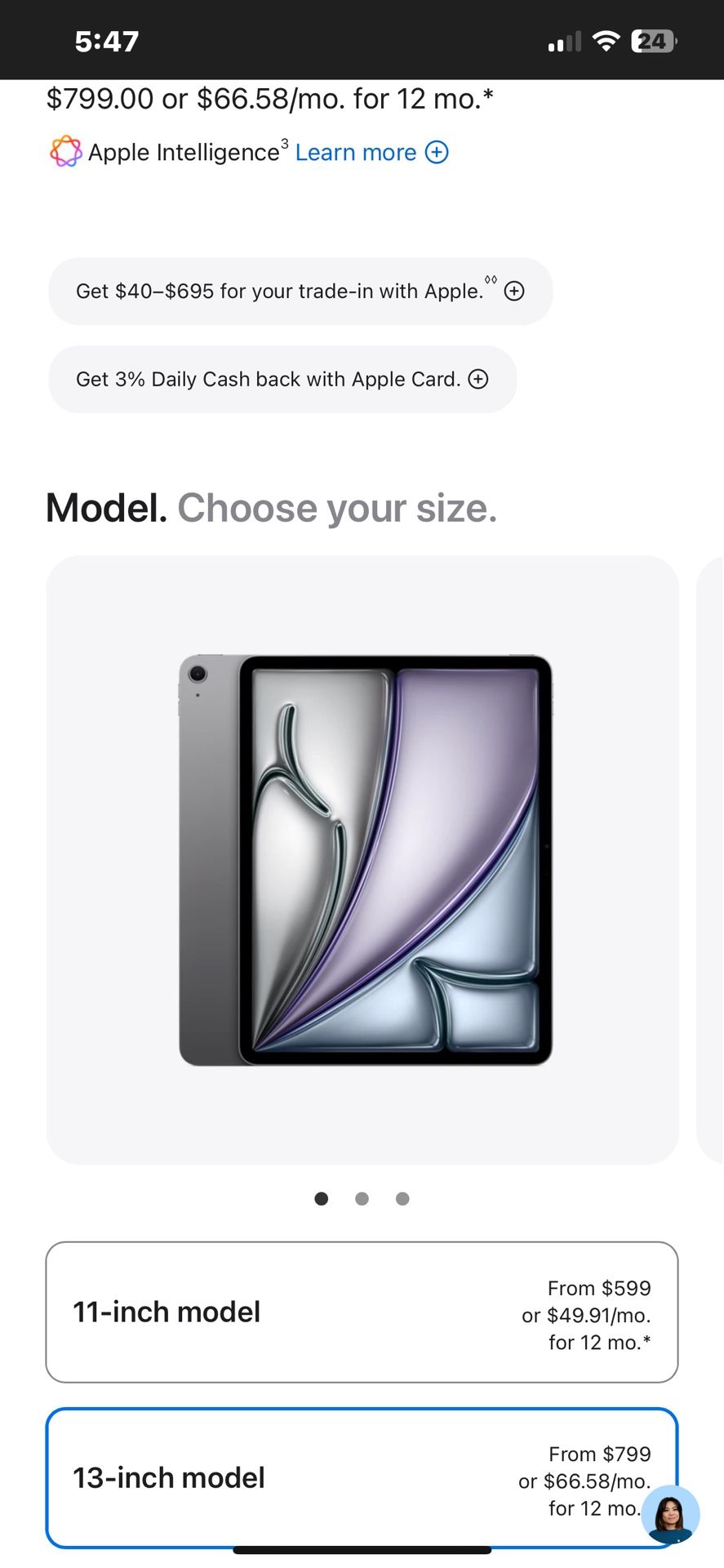 iPad Air 13 Inch M3 128GB