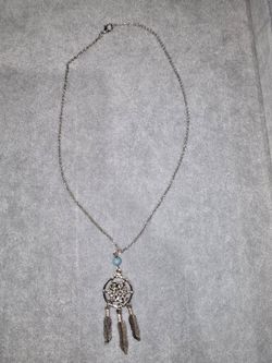 Silver-Tone Dream Catcher Pendant Necklace