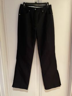 Black Fera Ski Snow Pants Women Size 8 long 