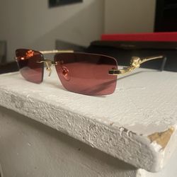 *Need Gone*Cartier red Tint Panthers Sunglasses 