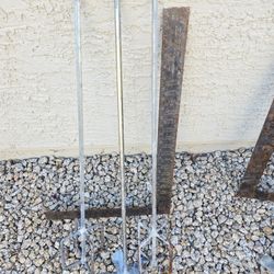 3 Metal Mixing Paddles Paint Mud Mixer and a L-square