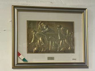 Italian Metal Relief Art (800 Napoletano) – Made in Italy – $500