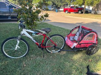 Mountain Bike with Bike trailer for 2 kids 🚲⛰️🏕️