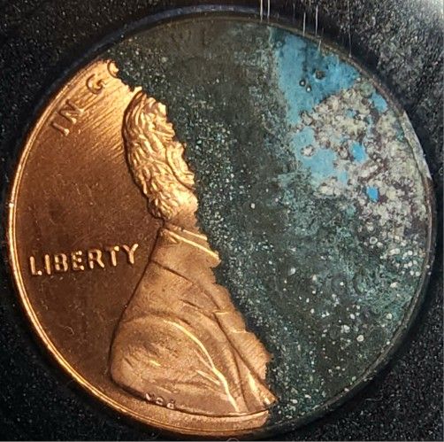2001? Lincoln Memorial Cent Partial Damaged Planchet