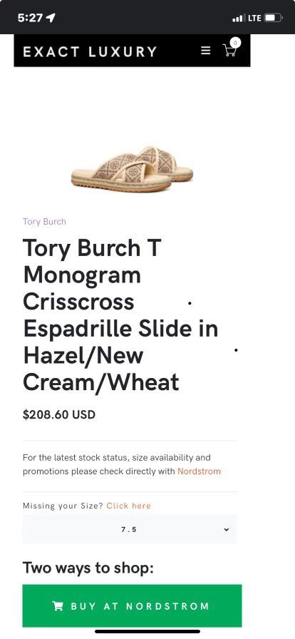 Tory Birch Cross Strap Slides