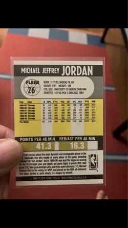 1990 Fleer Michael Jordan #26 Basketball Card