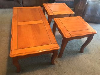Coffee and matching end tables