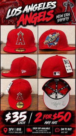 New Era 59FIFTY Los Angeles Angels 2002 World Series Fitted Hat 7 3/8 Red