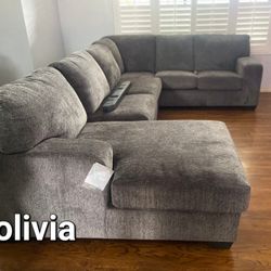 Ballinasloe 3piece Couch& Sofa, With Chaise Sectional 