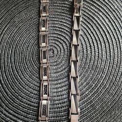 men's stainless steel link bracelet,