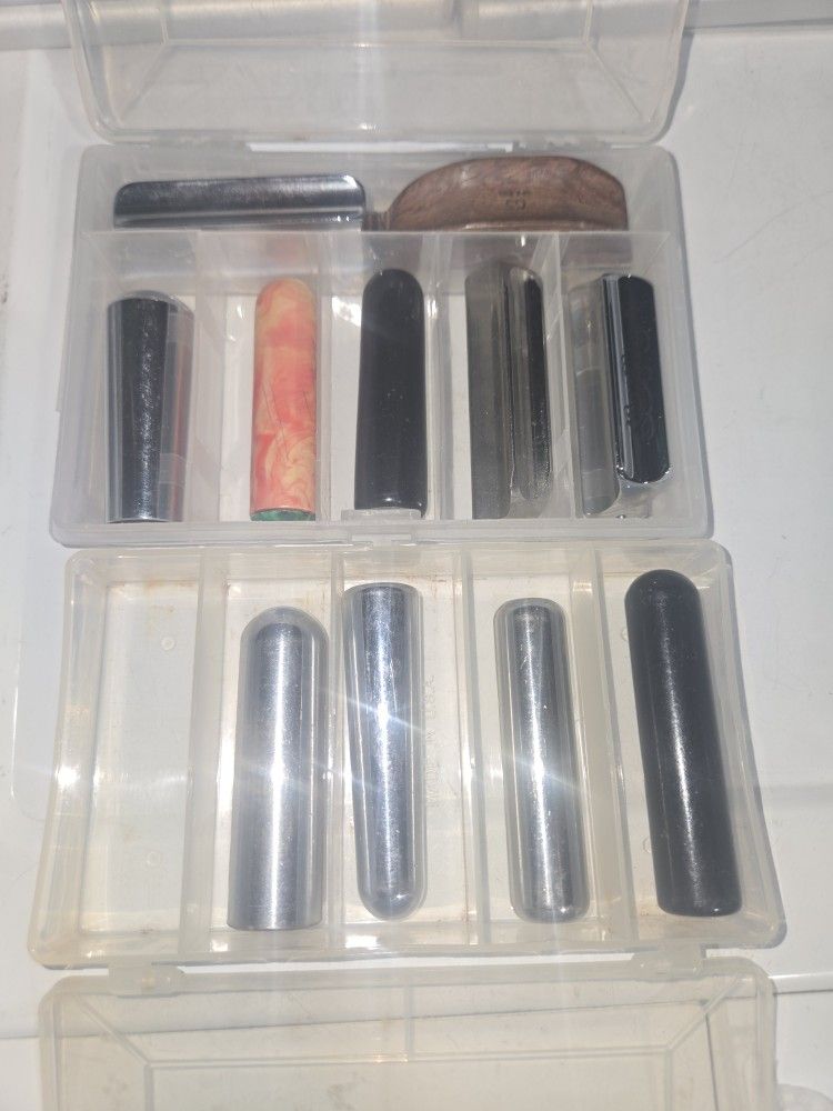 11 Vintage Guitar Slides Steel Collection Set