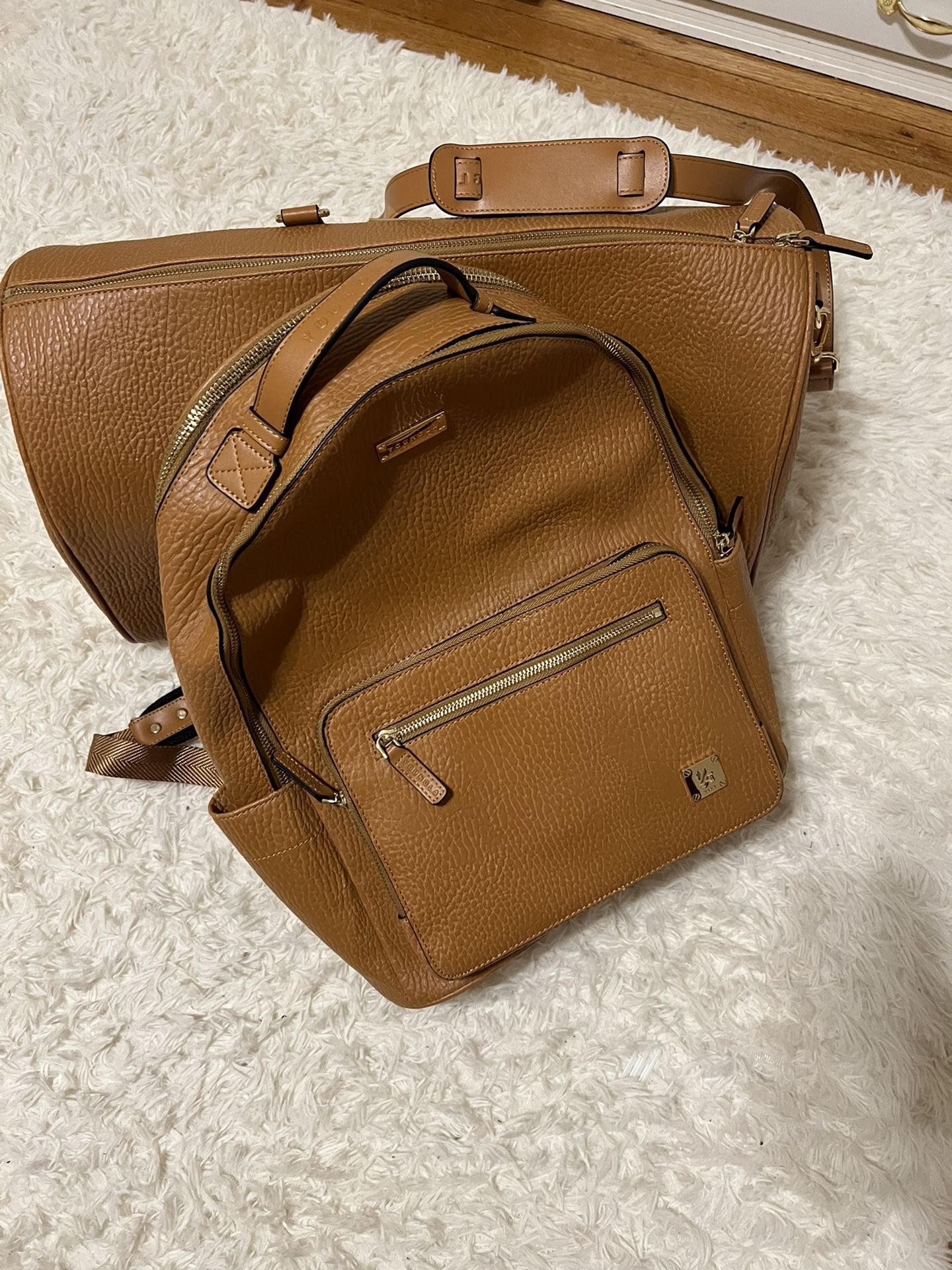 YOUNG LA LUXURY LEATHER BACKPACK AND DUFFEL BAG