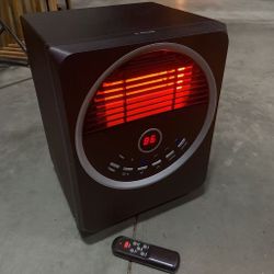 New In Box Infrared Space Indoor Plugin Electric Heater Temperature Control Timer Be Rolling Wheels With Remote Controller 