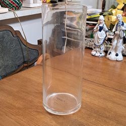 "NEW " Parnoo 12"H X 5"W Clear Cylindrical Vase/Candle Holder 